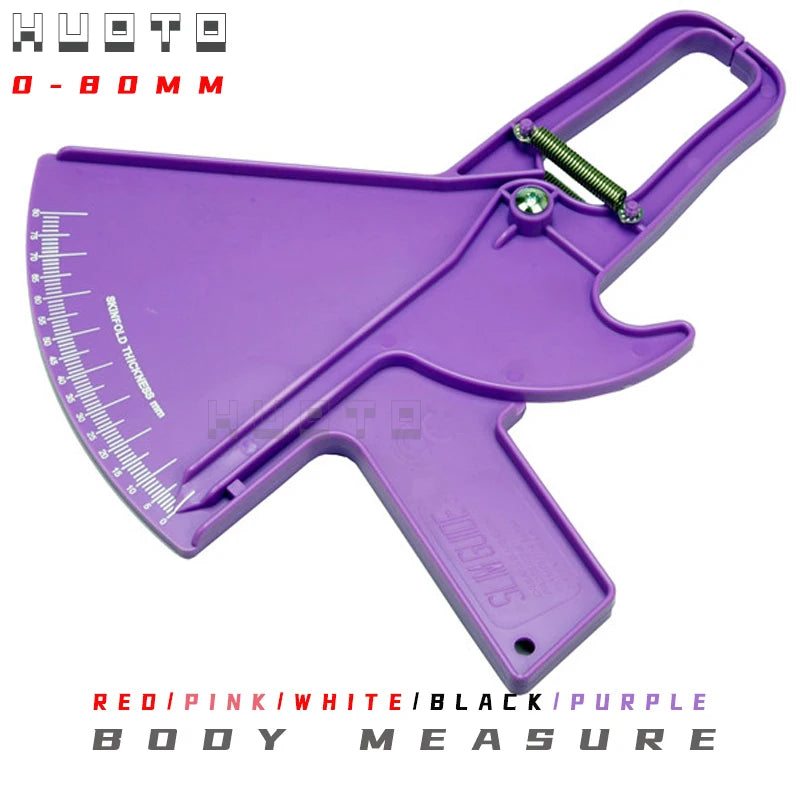 White Red Black Color 0-80mm Plicometro Slim Skinfold Caliper Plicometers Measure Body Fat Tester Keep Health Fitness 5pcs/lot