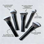 5-Piece Facial Makeup Brush Set: Foundation Brush, Powder Brush, Blush Brush, Concealer Brush, Contour Brush, Blending Brush. High-End Makeup Brushes with Oil-Sprayed Handles for a Comfortable Feel. Professional-Grade Makeup