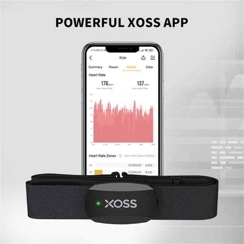 XOSS X2 Chest Strap Heart Rate Sensor Monitor Bluetooth ANT+ Wireless Health Fitness Smart Bicycle Sensor