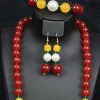 Fashion temperament red suit, trendy personalized jewelry