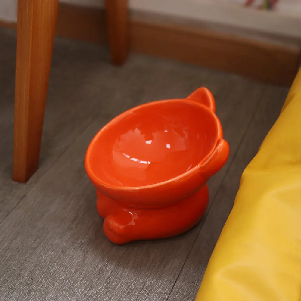 Supplies Drinking Eating Puppy Kitten Protection Cervical Pet Supplies Water Feeder Container Pet Feeding Bowl Cat Food Bowl