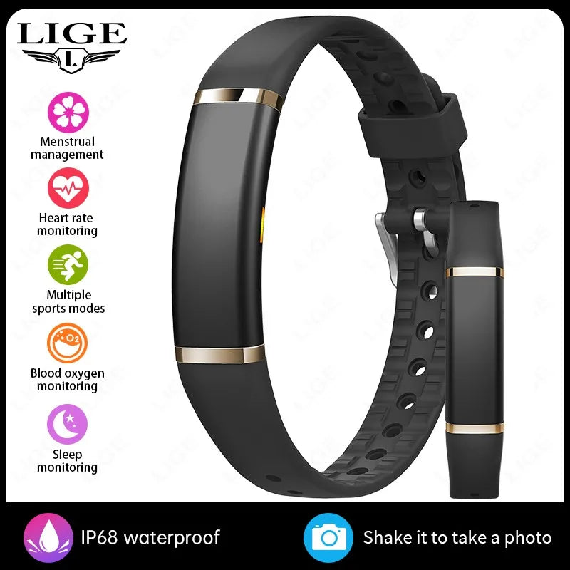 2026 LIGE New Smart Bracelet Women Health Fitness Tracker Ultra-thin Heart Rate Monitoring Wristband Original Man Sports Watches