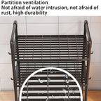 Kitchen Multi Purpose Storage Rack - Used For Microwave Ovens, Ovens, And Countertop Storage Racks With Hooks