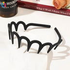 Fashion Wave Headbands for Women Solid Color Toothed Non-slip Hair Bands Girl Face Wash Sports Hairbands Hair Accessories