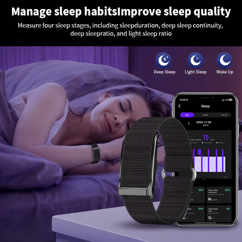LIGE 2025 New Smart Watch Men Health Fitness Track Screenless Smart Wristband Wearable Sport Bracelet 1ATM Waterproof Smartwatch