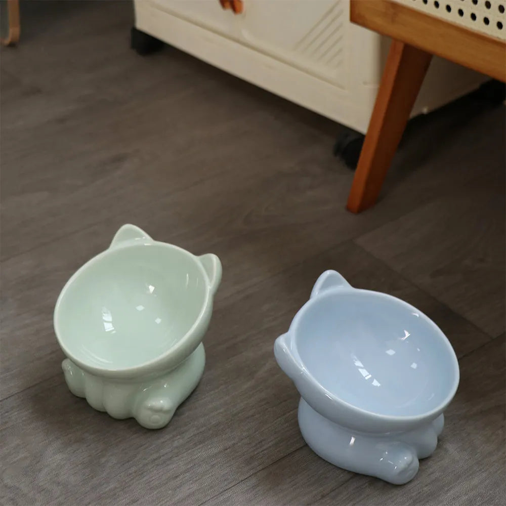Supplies Drinking Eating Puppy Kitten Protection Cervical Pet Supplies Water Feeder Container Pet Feeding Bowl Cat Food Bowl
