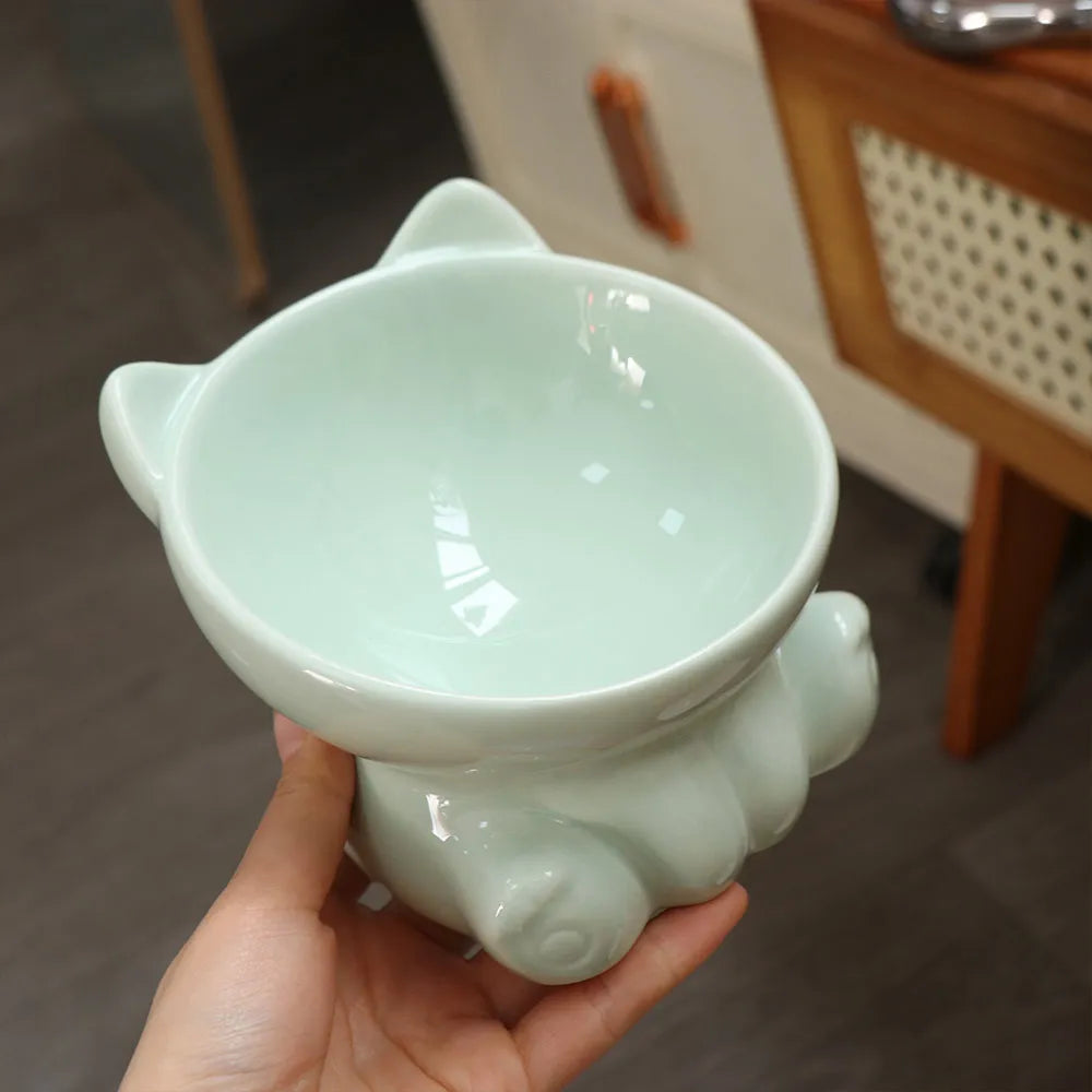 Supplies Drinking Eating Puppy Kitten Protection Cervical Pet Supplies Water Feeder Container Pet Feeding Bowl Cat Food Bowl