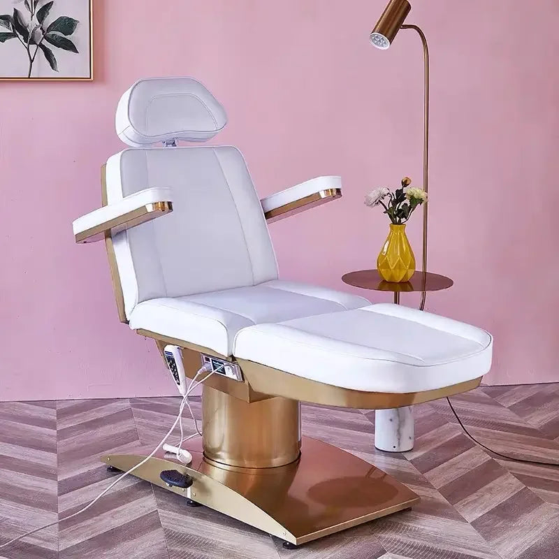 Beauty Salon 3 or 4 Motor Metal Base Beauty Bed with Manual and Remote Control