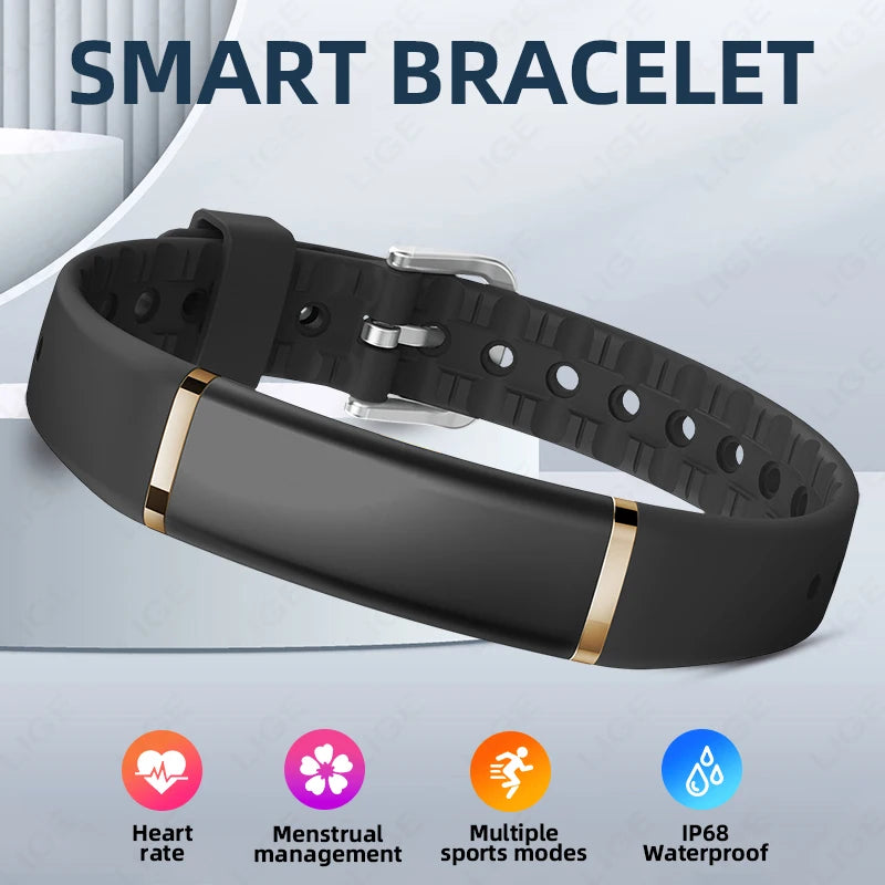 2026 LIGE New Smart Bracelet Women Health Fitness Tracker Ultra-thin Heart Rate Monitoring Wristband Original Man Sports Watches