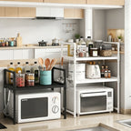 Kitchen Multi Purpose Storage Rack - Used For Microwave Ovens, Ovens, And Countertop Storage Racks With Hooks