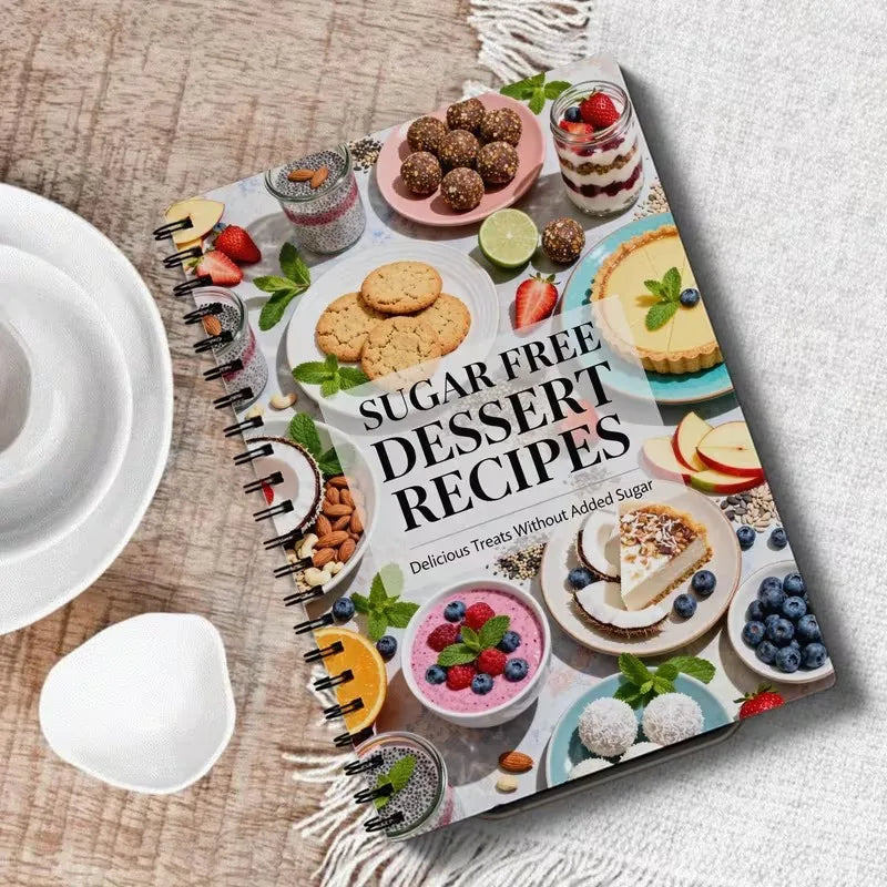 Bestseller, Health Fitness, Sugar Free Dessert Recipe Guide, Easy Sugar Free Snack Notebook, Notebook Weight Loss
