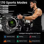 2025 New Military Outdoor Sport Smart Watch Men's 730 mAh Battery Waterproof GPS Satellite Positioning Health Fitness Smartwatch