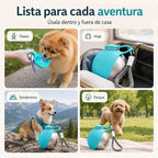 Pet Supplies: Portable Water Dispenser for Dogs Going Out, 304 Stainless Steel Hook, Spherical Reversible Folding Water Dispense