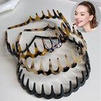 Fashion Wave Headbands for Women Solid Color Toothed Non-slip Hair Bands Girl Face Wash Sports Hairbands Hair Accessories