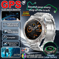 2025 New Military Outdoor Sport Smart Watch Men's 730 mAh Battery Waterproof GPS Satellite Positioning Health Fitness Smartwatch