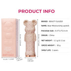 Beauty Glazed Bear Moisturizing Lipstick, Colored Lip Balm, Nourishing Lip Stick, Easy to Color, Watery