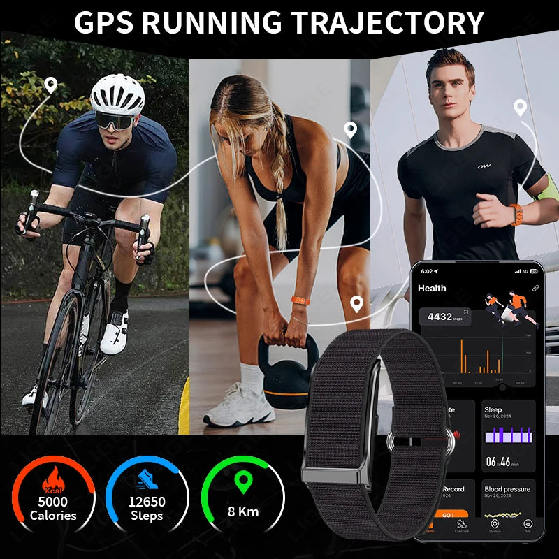 LIGE 2025 New Smart Watch Men Health Fitness Track Screenless Smart Wristband Wearable Sport Bracelet 1ATM Waterproof Smartwatch