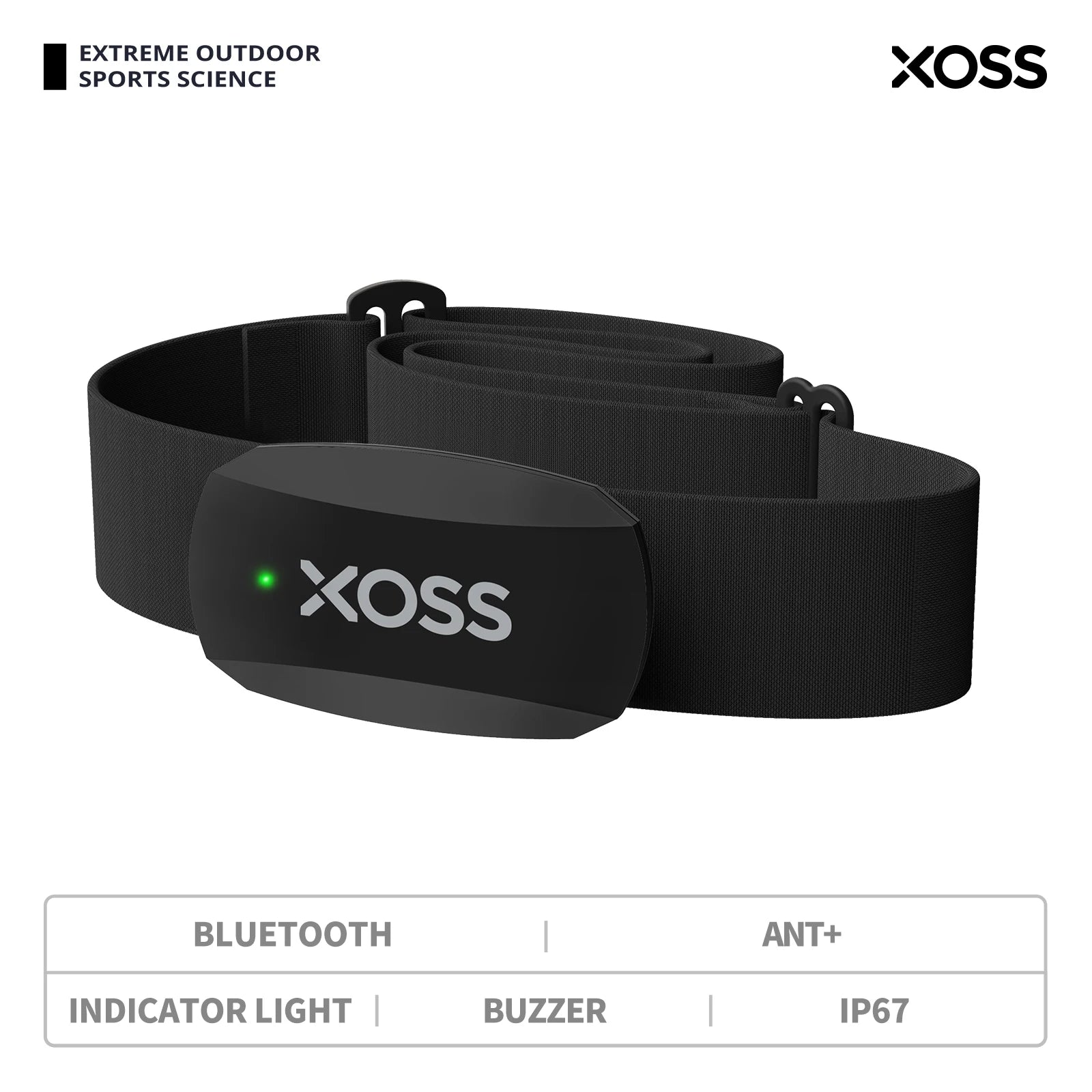 XOSS X2 Chest Strap Heart Rate Sensor Monitor Bluetooth ANT+ Wireless Health Fitness Smart Bicycle Sensor