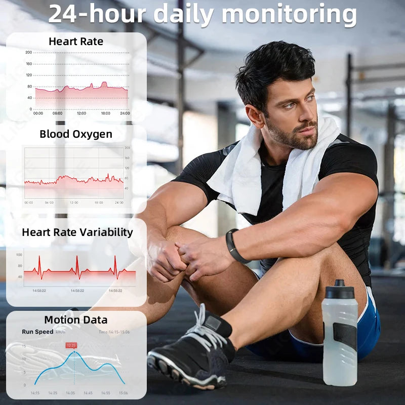 2026 LIGE New Smart Bracelet Women Health Fitness Tracker Ultra-thin Heart Rate Monitoring Wristband Original Man Sports Watches