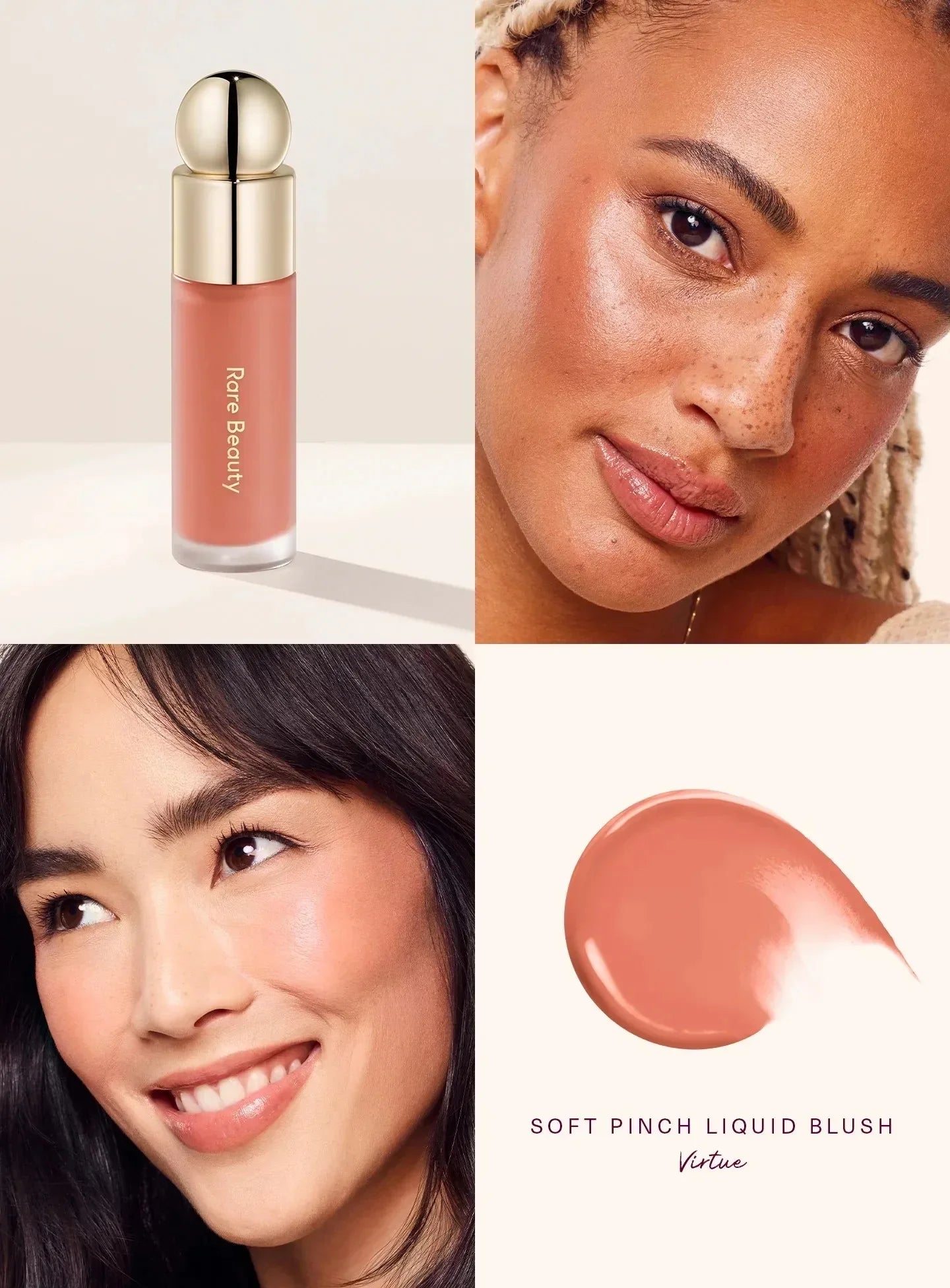 Rare Beauty Love Encourage Believe Virtue Hope Grateful Happy Joy Lucky Worth Blush Plump Seamless High-impact Weightless Makeup
