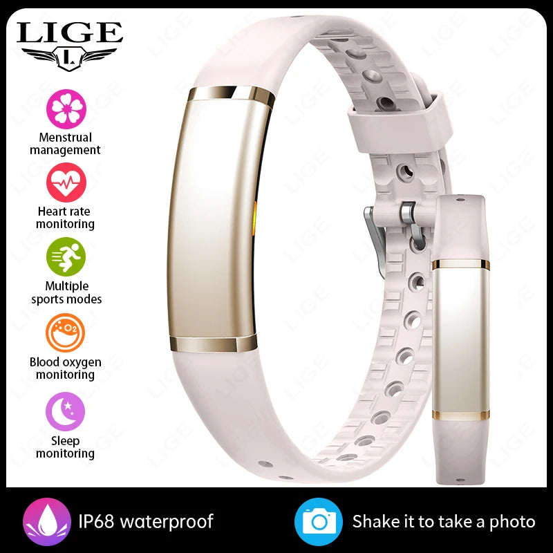 2026 LIGE New Smart Bracelet Women Health Fitness Tracker Ultra-thin Heart Rate Monitoring Wristband Original Man Sports Watches