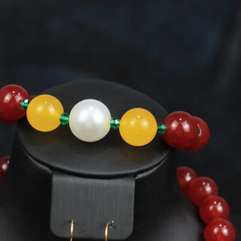 Fashion temperament red suit, trendy personalized jewelry