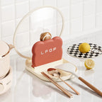 Kitchen Bear Pot Lid Rack, Countertop Style Spoon And Fork Storage Rack, Household Spatula Storage Rack, Can Drain Water